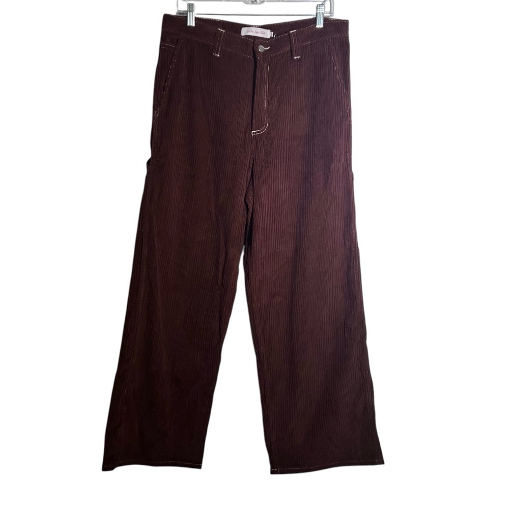 Lisa Says Gah Brown Corduroy Dylan Cherry Pants NWT Size 14 - Picture 2 of 12